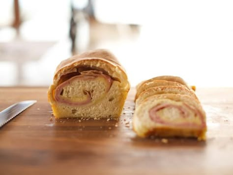 Get Ham and Cheese Loaf Recipe from Food Network Ham And Cheese Loaf, The Pioneer Woman Recipes, Cheese Loaf, Food Network Recipes Pioneer Woman, Meatloaf Recipes Pioneer Woman, Ree Drummond Recipes, Pioneer Woman Ree Drummond, Ham Casserole, Frozen Bread Dough