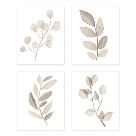 Bathroom Artwork, Inspirational Wall Decor, Small Wall Art, Neutral Boho, Sweet Jojo Designs, Jojo Designs, Floral Nursery, Handmade Wall Art, Leaf Wall Art