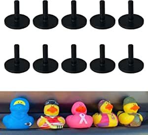 TEYOUYI 10pcs Duck Plug - Rubber Duck Mount,Flock Locker Rubber Duck Holder for Jeep Dash and Fixed Display,Gift for Jeep Lover,Black（Excluding Rubber Duck） Duck Mount, Rubber Ducks, Jeep Lover, Estilo Art Deco, Amazon Handmade, Double Sided Tape, Bath Toys, Baby Toddler Toys, Rubber Duck