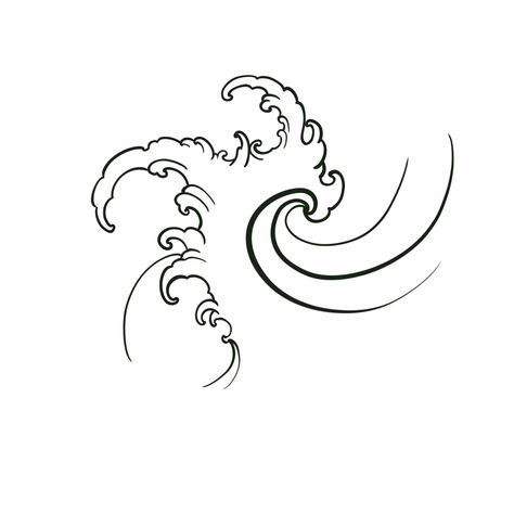 The Great Wave Tattoo, Japanese Waves Tattoo, Japanese Water Tattoo, Japanese Wave Tattoos, Traditional Japanese Tattoo Designs, Leaves Tattoo, Wave Drawing, Wave Tattoo, Water Tattoo