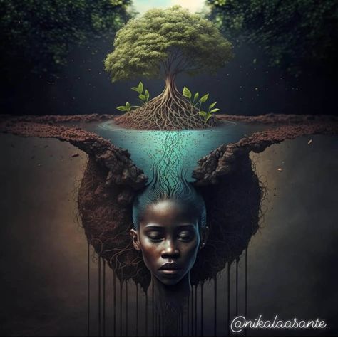 Afrofuturism Design, Mother Earth Art, Black Power Art, Afrofuturism Art, Africa Art Design, Soulful Art, Afrique Art, African Art Paintings, Afrocentric Art