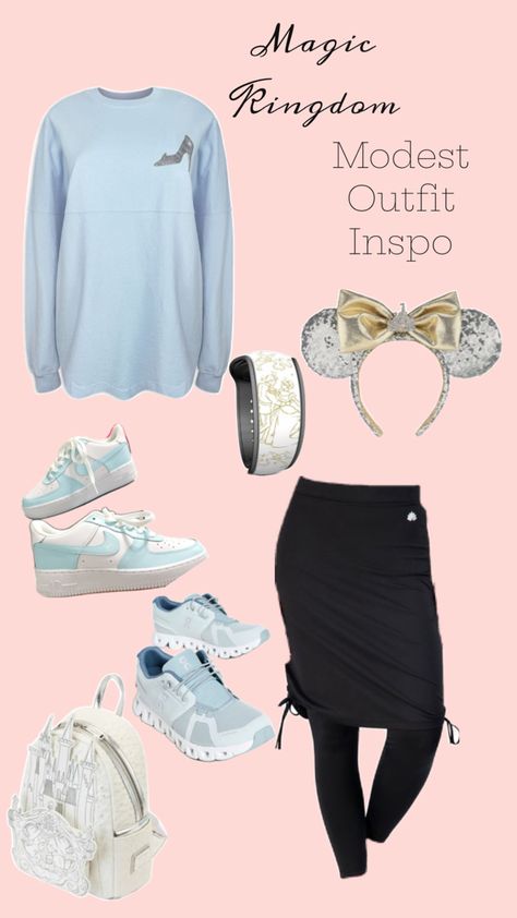 Modest Outfit, Casual Cosplay, Spirit Jersey, Minnie Ears, Disney Outfits, Magic Kingdom, Disney Magic, Modest Outfits, Cinderella