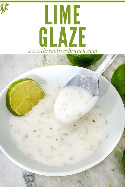 Key Lime Icing, Key Lime Sauce, Easy Glaze Recipe, Lime Glaze, Fast Easy Desserts, Key Lime Cake, Dairy Free Frosting, Cookie Glaze, Lime Powder