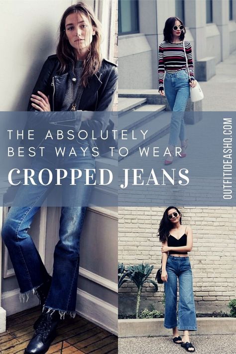 Boyfriend Crop Jeans Outfit, Distressed Flare Jeans Outfits, Frayed Cropped Jeans Outfit, Frayed Cropped Jeans, Cropped Blue Jeans Outfit, Black Flare Crop Jeans Outfit, High Rise Cropped Jeans Outfit, Cropped Flare Jeans Outfit Sneakers, Where Should Cropped Jeans Hit