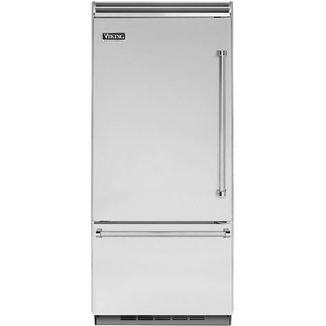 Viking - Professional 5 Series Quiet Cool 20.4 Cu. Ft. Bottom-Freezer Refrigerator - Stainless steel - Front_Standard Viking Refrigerator, Stylish Kitchen Design, Refrigerator Brands, Viking Range, Counter Depth Refrigerator, Kitchen Appliances Refrigerators, Bottom Freezer Refrigerator, Built In Refrigerator, Stainless Steel Refrigerator