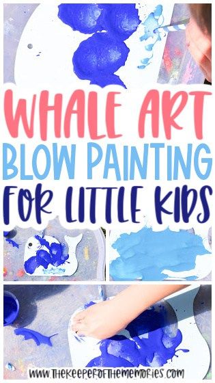 Ocean Preschool Theme, Ocean Kindergarten, Ocean Preschool, Blow Painting, Whale Craft, Preschool Painting, Color By Sight Word, Whale Crafts, Ocean Theme Preschool