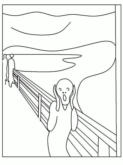 The Scream Painting, Scream Painting, فنسنت فان جوخ, Famous Art Paintings, The Scream, Edvard Munch, Classic Paintings, Coloring Pages To Print, Famous Art