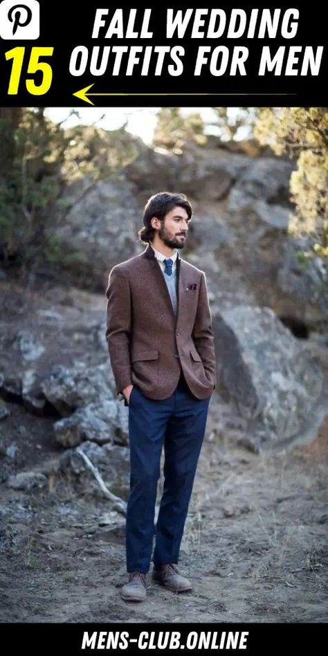 Fall wedding outfits for men 15 ideas: Step up your style this season Florida Wedding Guest Outfit, Wedding Outfits For Men, Fall Wedding Attire, Fall Wedding Outfits, Pocket Square Pattern, Winter Wedding Outfits, Wedding Outfit Men, Outfits For Men, Fall Weddings