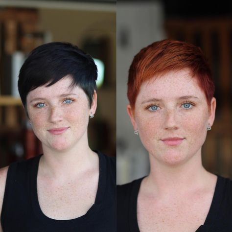 Short Hair Don’t Care Short Pixie Round Face, Super Short Pixie Round Face, Pixie Round Face, Short Haircuts For Round Faces, Short Hairstyles For Round Faces, Super Short Pixie, Haircuts For Round Faces, Short Hair Cuts For Round Faces, Ginger Hair Color