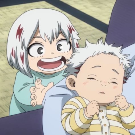 Baby Mha Characters, Mha As Babies, Natsu Todoroki, Mha Todoroki Family, Todoroki Natsuo, Todoroki Fuyumi, Natsuo Todoroki, Todoroki Siblings, Baby Reference