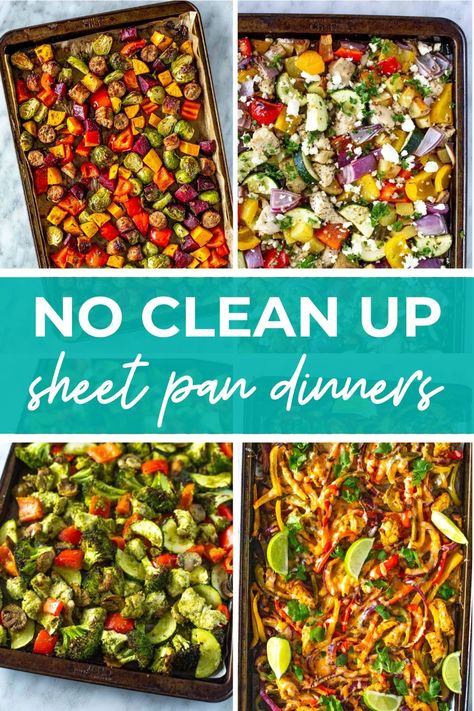 Easy Healthy Oven Dinners, Tray Dinners Sheet Pan, Sheet Pan Dinners Fall, Sheet Pan Dishes, Make Ahead Sheet Pan Dinners, Healthy Easy Sheet Pan Dinners, Sheet Pan Dinners Low Carb, One Pan Recipes Healthy, Protein Sheet Pan Meals