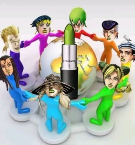 Jojo Funny Pics, Jolysui Matching Icons, Funny Jojo, Green Lipstick, All Jojos, Jjba Memes, Jojo's Adventure, Jojos Bizzare Adventure, Adventure Anime