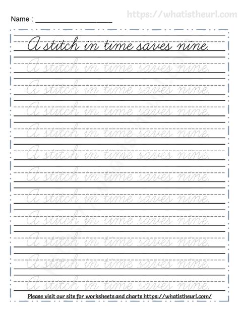 Tracing Cursive Letters Worksheets | Proverbs - Your Home Teacher Cursive Sentences, Tracing Cursive Letters, Cursive Practice Sheets, Learn Cursive, Cursive Letters Worksheet, Handwriting Template, Cursive Writing Practice Sheets, Cursive Worksheets, Handwriting Practice Paper