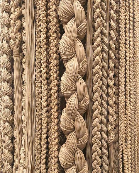 Braid Sculpture, Braiding Fabric, Claire Zeisler, Fabric Braids, Fabric Braiding, Weaving Aesthetic, Fabric Braid, Braid Art, Macrame Braid