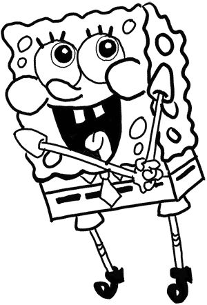 spongebob-16 Now outline the 'right' lines with marker or pen Spongebob Line Art, Spongebob Tattoo Stencil, Spongebob Stencil, Spongebob Outline, How To Draw Spongebob, Draw Spongebob, Cute Spongebob, Spongebob Tattoo, Batman Comic Wallpaper