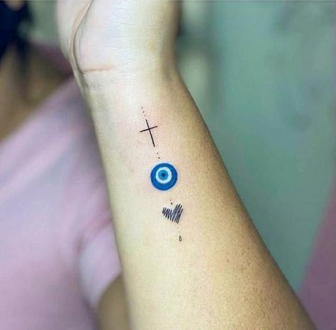 Greek Evil Eye Tattoo, Word Tattoo Ideas, Hamsa Hand Tattoo, Cute Evil, Eye Tattoos, Tattoo Design For Hand, Evil Eye Tattoo, Word Tattoo, Hand And Finger Tattoos