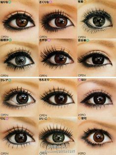 Several different makeup looks for Asian eyes..Beautiful! Tracy <3 Teknik Makeup, Gyaru Makeup, Eyeliner Styles, Swag Makeup, Makeup Tut, Smink Inspiration, Japanese Makeup, Asian Eye Makeup, Asian Eyes