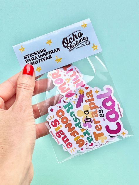 Art Print Packaging, Sticker Shop Packaging, Sticker Packaging Ideas, Sticker For Business, Sticker Packaging, Stickers Packaging, Mirror Decals, Sweet Cups, Sticker Design Inspiration