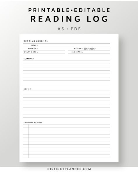 A5 Reading Journal Printable Editable Book Re Book Reflection Template, Reading Planner Template, Free Book Review Template, Book Notes Template, Book Review Template Free Printable, Book Tracker Printable Free, Book Review Format, Casual Bookstagram, Book Log Template