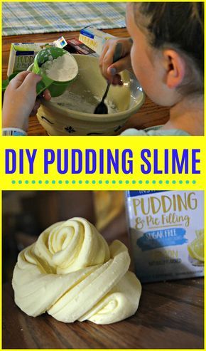 Grab a box of pudding mix and make some DIY slime that's both super soft and scented! Pudding Slime, Soft Play Dough, Diy Pudding, Pudding Pie Filling, Edible Slime, Big Hands, Homemade Slime, Playdough Recipe, Slime Recipe