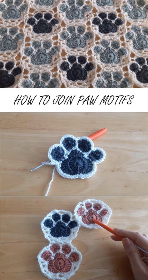 Crochet Paw Print, Paw Crochet, Print Motifs, Debbie Macomber, Learn How To Crochet, Special One, Crochet Motifs, Crochet Stitches Patterns, Crochet Applique