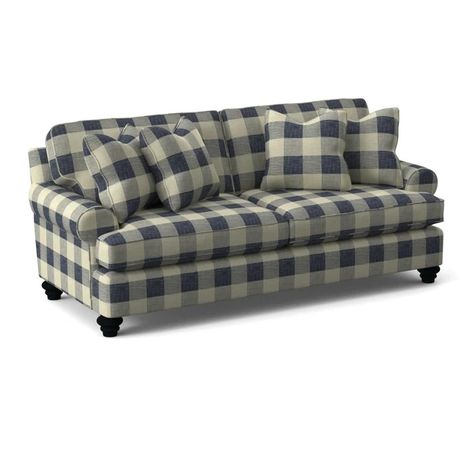 Braxton Culler Lowell 86'' Upholstered Sofa & Reviews | Wayfair Plaid Couch, Checked Sofa, Sofa Review, Red Checkered, Upholstered Sofa, Buffalo Check, Beach House, Family Room, Buffalo