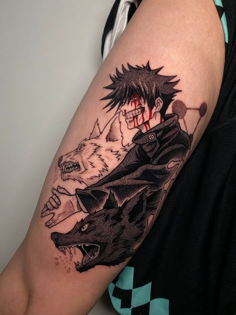 Jujutsu Kaisen Tattoo, Manga Tattoo, One Piece Tattoos, Cute Little Tattoos, Discreet Tattoos, Wolf Tattoo, Dope Tattoos, Simplistic Tattoos, Anime Tattoos