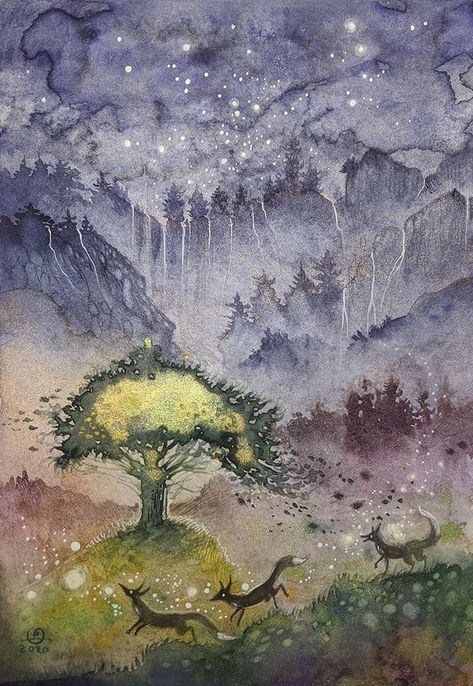 Stephanie Law Art Watercolors, Law Art, Stephanie Law, Esoteric Art, Peacock Art, Scene Art, Painting Art Lesson, Eclectic Art, Magical Art