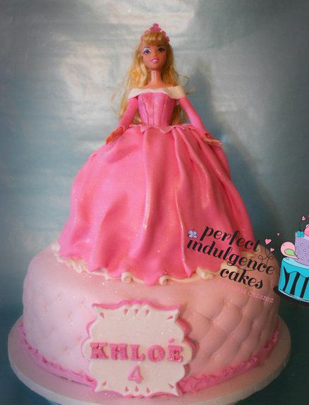 Sleeping Beauty Doll Cake Princess Aurora Cake, Aurora Cake, Sleeping Beauty Birthday Party, Beauty Party Ideas, Sleeping Beauty Cake, Sleeping Beauty Doll, Barbie Doll Cake, Sleeping Beauty Party, 6th Birthday Cakes