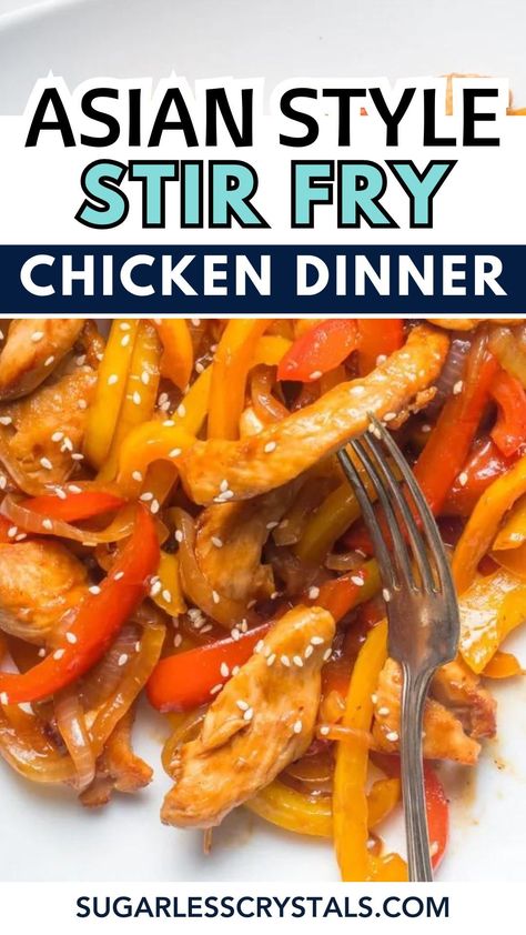 Elevate your weeknight dinners with this Quick and Healthy One-Pan Chicken with Peppers and Onions recipe. This easy meal features tender chicken and colorful bell peppers cooked in a delectable Asian sauce. Perfect for those who need fast and nutritious dinner recipes, this stir fry chicken dish is a low cleanup solution that's packed with flavor. Enjoy a stress-free cooking experience with this one pan meal that's ideal for family dinners. Chicken Peppers And Onions Stir Fry, Chicken And Pepper Recipes, Chicken With Peppers And Onions, Chicken Breast Sauce, Nutritious Dinner Recipes, Chicken Peppers And Onions, Chicken With Peppers, Chicken And Peppers, Stir Fry Chicken