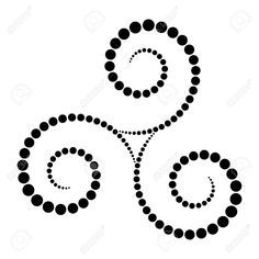 Celtic Signs, Dot Pattern Vector, Celtic Triskelion, Triple Spiral, Celtic Ornaments, Spiral Shape, Kinetic Sculpture, Celtic Symbols, Mandala Dots