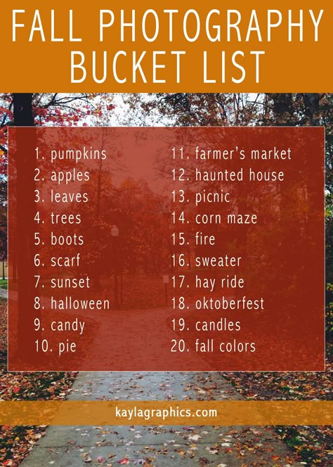 Photography Bucket List, Photo A Day Challenge, Photo Prompts, Fall Mood Board, Creativity Exercises, Fall Photography, Photography Challenge, Photography 101, Fitness Photography