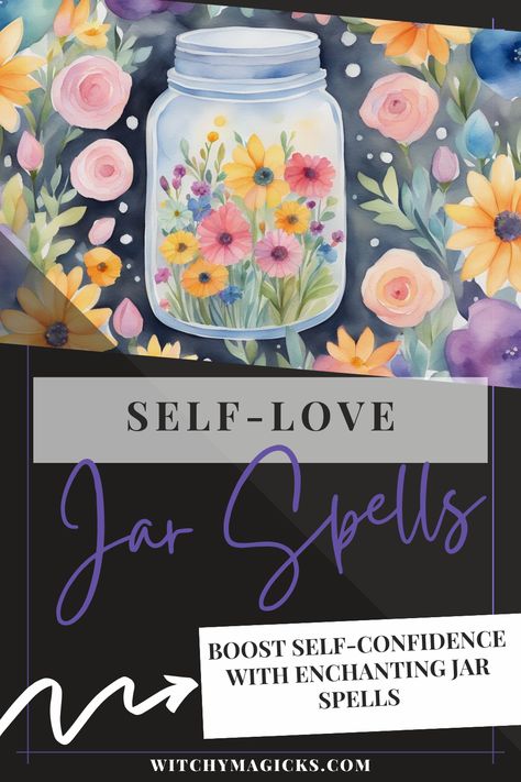 Need a confidence boost? Create a Self-Love Jar Spell! This magical jar is filled with powerful crystals, nurturing herbs, and positive affirmations, all designed to enhance your self-love and personal growth. Learn the step-by-step process to craft and activate your spell jar. Embrace your inner magic today! Visit witchymagicks.com for details. #Spellcraft #Witchcraft #SelfLove #CrystalsAndGemstones #HerbalMagic Confidence Spell Jar, Confidence Spell, Self Love Spell Jar, Self Love Spell, Love Spell Jar, Powerful Crystals, Jar Spells, Spells For Beginners, Love Jar