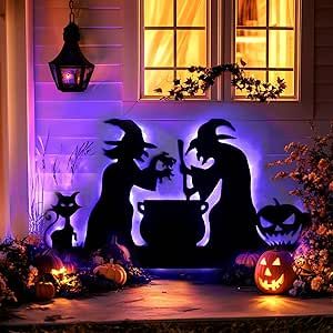 Lights In The Dark, Wizard Halloween, Halloween Garage Door, Halloween Setup, Halloween Garage, Halloween Outdoor Decoration, Terrifying Halloween, Halloween Window Decorations, Halloween Silhouette