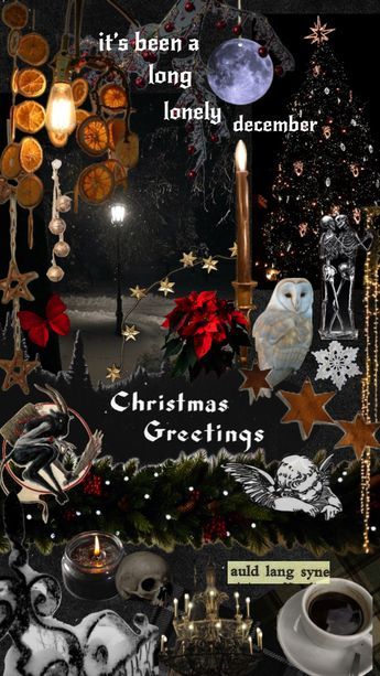 Dark Yule, Yule Aesthetic, Christmas Lockscreen, Auld Lang Syne, Dark Christmas, New Year Wallpaper, Witchy Wallpaper, Christmas Time Is Here, Season Of The Witch