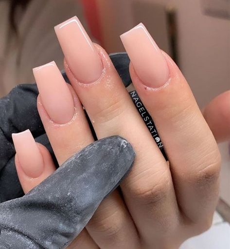 Square Acrylic Nails Neutral, Short Classy Nails Acrylic Square, Short Classy Nails Acrylic, Classy Nails Acrylic, Nails Acrylic Square, Short Classy Nails, Acrylic Nails Nude, Nails Classy, Casual Nails