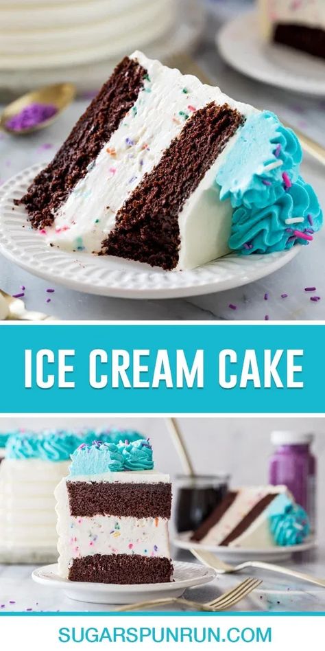 Ice Cream Cake Birthday, Dq Ice Cream Cake, Layered Ice Cream Cake, Make Ice Cream Cake, Fudgy Chocolate Cake, Diy Ice Cream Cake, Easy Ice Cream Cake, Homemade Ice Cream Cake, Cream Cake Recipe