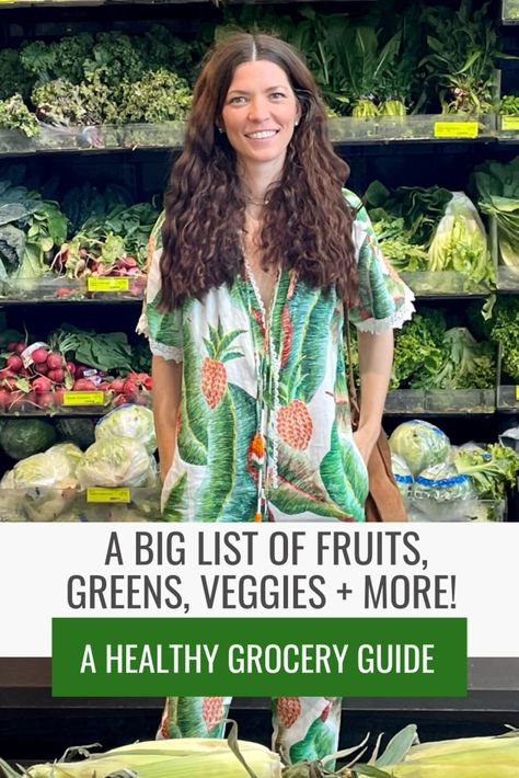 List of Fruits & Vegetables Healthy Grocery List For The Vegan, Vegetarian, or Plant Based Eater Celery Juice Benefits, Gut Health Diet, Gut Healing Recipes, Fruit List, Gut Health Recipes, Alfalfa Sprouts, Avocado Banana, Healthy Style, Healthy Grocery List