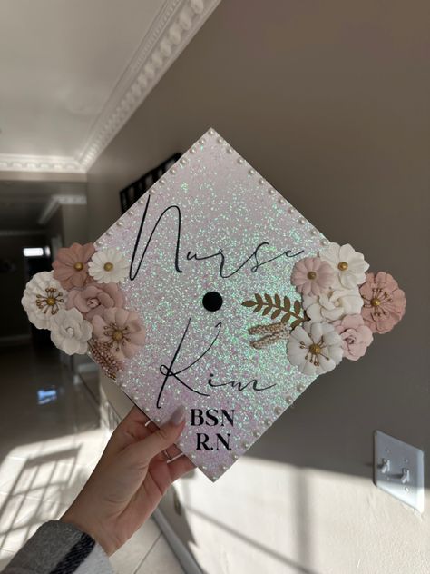 Graduation Cap Thanks Family, Cute Graduation Caps Nursing, Nursing Degree Graduation Cap, College Grad Cap Ideas Christian, Oncology Nursing Graduation Cap, Adn Nursing Graduation Cap, Its A Beautiful Day To Save Lives Grad Cap, Labor And Delivery Graduation Cap Ideas, Cap Ideas For Graduation Nursing