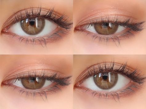 Natural Lenses Eye Color, Contact Lenses For Filipina, Korean Lenses, Korean Contact Lenses, Makeup For Small Eyes, Circle Contact Lenses, Natural Contact Lenses, Brown Contact Lenses, Makeup Kits