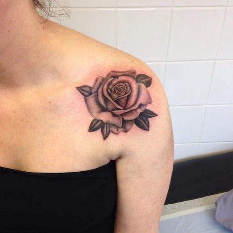 Top 51 Best Rose Shoulder Tattoo Ideas - [2020 Inspiration Guide] Rose Flower Tattoo Designs Shoulder, Rose Back Shoulder Tattoo, Rose Neck And Shoulder Tattoo, Front Shoulder Rose Tattoos For Women, Shoulder Cap Rose Tattoo, Rose Shoulder Tattoo Color, Top Of Shoulder Tattoo, Single Rose Tattoos, Delicate Flower Tattoo