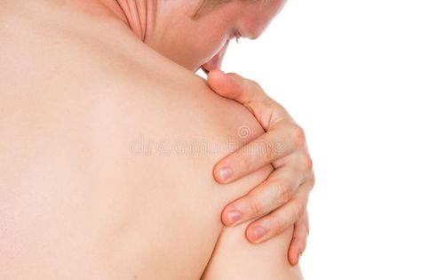 Man sore shoulder. Isolated on white background #Sponsored , #ad, #sponsored, #sore, #background, #white, #Man Body Muscle Anatomy, Sore Shoulder, Muscle Anatomy, Graphics Animation, Motion Graphics Animation, Background White, Motion Graphics, Anatomy, White Background