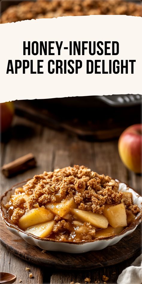 Indulge in the warm, comforting flavors of homemade Apple Crisp with a delightful twist of honey. This easy recipe combines tender, spiced apples with a crunchy oat topping, creating the perfect balance of sweetness and texture. Ideal for cozy evenings or special gatherings, this dish is sure to impress family and friends. Serve it warm with a scoop of vanilla ice cream for an irresistible dessert that celebrates the essence of fall. Homemade Apple Crisp, Gingersnap Crust, Oat Crumble, Apple Crisp Recipes, Homemade Apple, Fall Dessert, Spiced Apples, Fresh Apples, Ginger Snaps