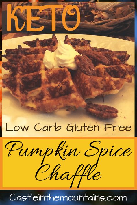 eto Pumpkin Spice Chaffle 10 minute recipe. taste bud pleaser that is low carb lchf and gluten free #pumpkinspicechaffle #ketopumpkin #citm Pumpkin Chaffle, Low Carb Pumpkin Muffins, Sugar Free Pumpkin Pie, Gluten Free Pumpkin Spice, Keto On A Budget, Keto Pumpkin, Keto Diet Breakfast, Homemade Pumpkin Puree, Keto Friendly Desserts