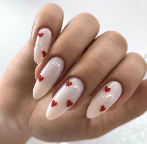 February Nails, Classy Acrylic Nails, Soft Nails, Heart Nails, Funky Nails, Dream Nails, Chic Nails, Valentine's Day Nails, Valentines Nails