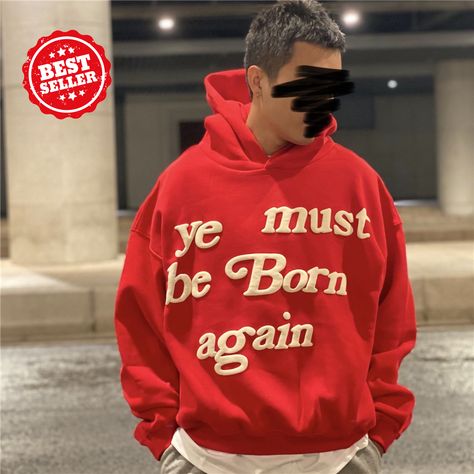 Kanye west hoodies sweatshirts Justin Bieber Sweatshirt, Kanye West Sweatshirt, Ye Must Be Born Again, Kanye West Style, Harajuku Sweatshirt, Hip Hop Sweatshirts, Street Jeans, Born Again, Hoodie Fabric