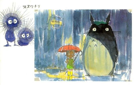 Hayao Miyazaki Concept Art, Ghibli Concept Art, My Neighbor Totoro Characters, Totoro Characters, Ghibli Artwork, Neighbor Totoro, Studio Ghibli Movies, Studio Ghibli Art, Ghibli Art