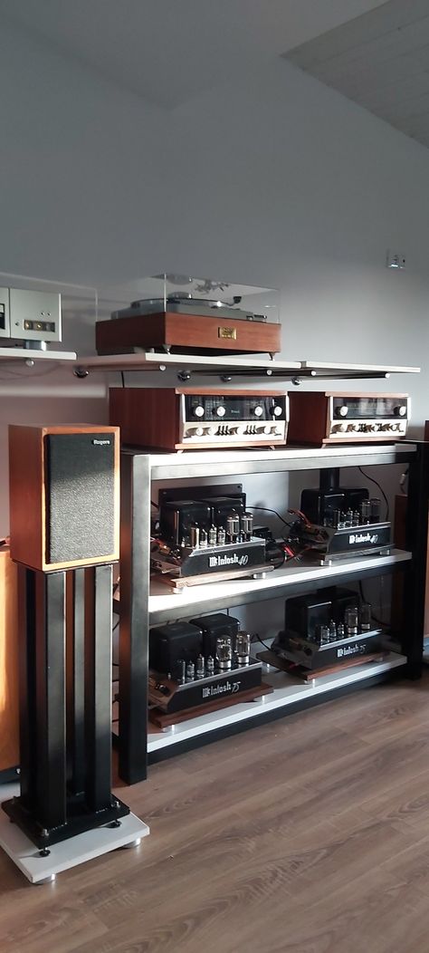 Mcintosh Amplifier, Stereo Setup, Mcintosh Stereo, Mcintosh Audio, Hifi Room, Audiophile Listening Room, Stereo Console, Record Room, Sound Room