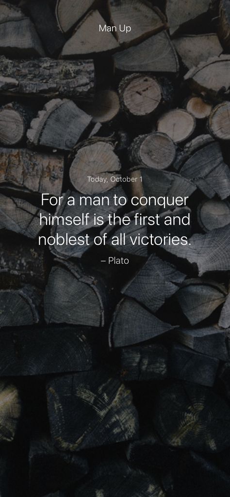 For a man to conquer himself is the first and noblest of all victories. – Plato #iamsober Pain Of Discipline, Tough Times Dont Last, Golden Bridge, Sun Tzu, Marcus Aurelius, Napoleon Hill, Cause And Effect, Man Up, Tough Times