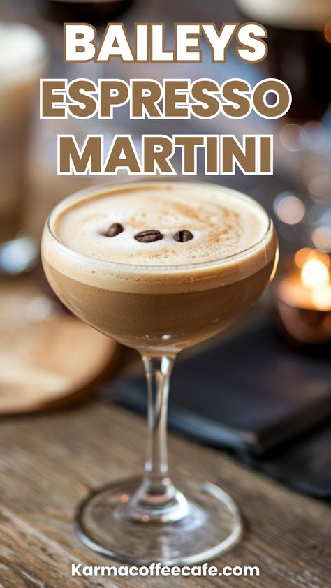 Baileys Espresso Martini: A Creamy Coffee Cocktail in 5 Minutes Espresso Martini With Titos, Real Espresso Martini Recipe, Coffee Espresso Martini, Low Calorie Espresso Martini, Espresso Old Fashioned Cocktail, Nespresso Espresso Martini Recipe, Espresso Martini Without Kahlua, S’mores Espresso Martini Recipe, Coffee Shots Alcohol